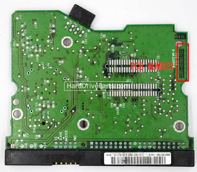 2060-001160-001 WD Festplatte Elektronik Platine PCB