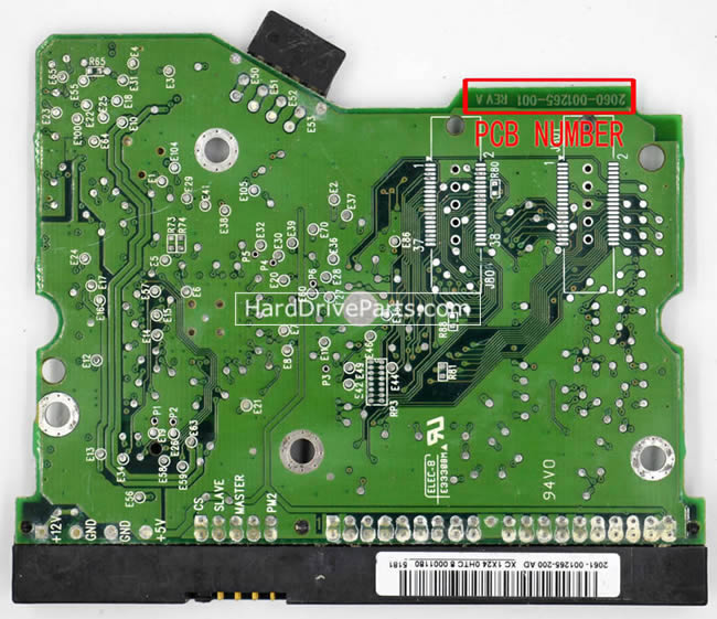 2060-001265-001 WD Festplatte Elektronik Platine PCB