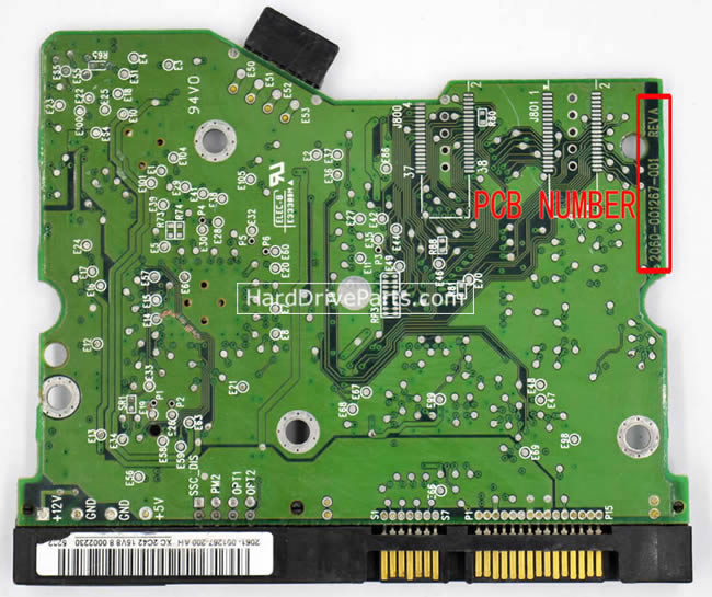 2060-001267-001 WD Festplatte Elektronik Platine PCB