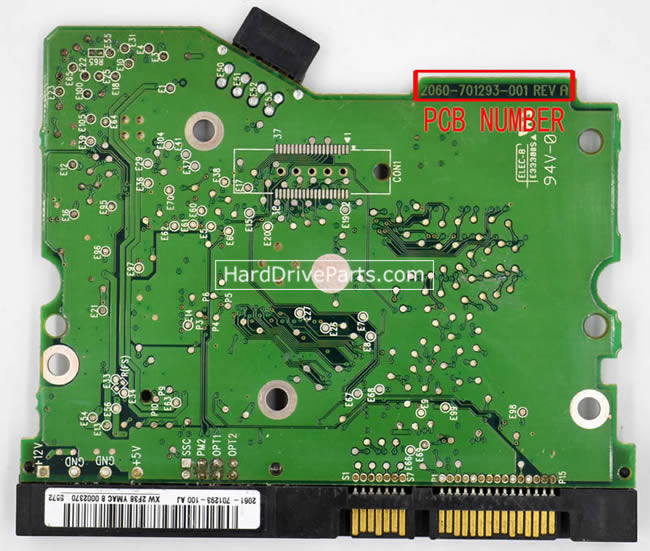 2060-701293-001 WD Festplatte Elektronik Platine PCB