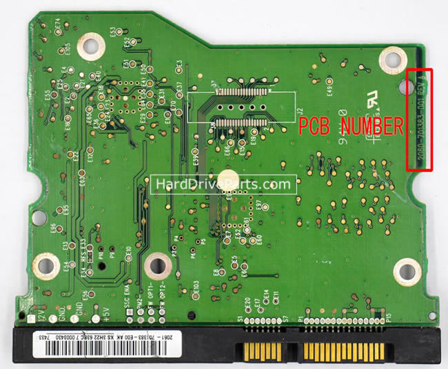 2060-701383-001 WD Festplatte Elektronik Platine PCB