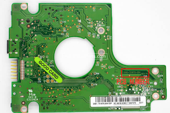 WD10TMVV Western Digital Festplatten Platine 2060-701675-004