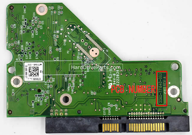 2060-771640-003 WD Festplatte Elektronik Platine PCB