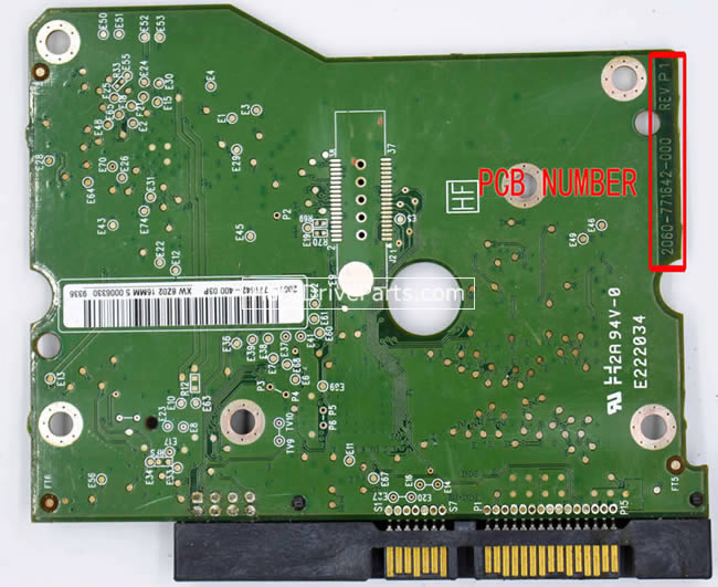 2060-771642-000 WD Festplatte Elektronik Platine PCB