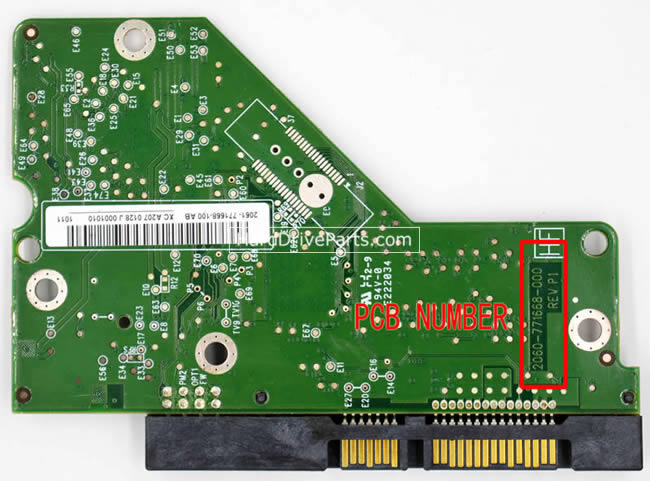 2060-771668-000 WD Festplatte Elektronik Platine PCB