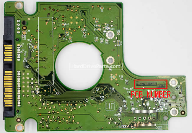 2060-771672-004 WD Festplatte Elektronik Platine PCB