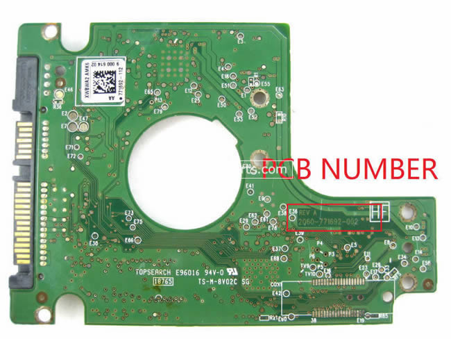 2060-771692-002 WD Festplatte Elektronik Platine PCB