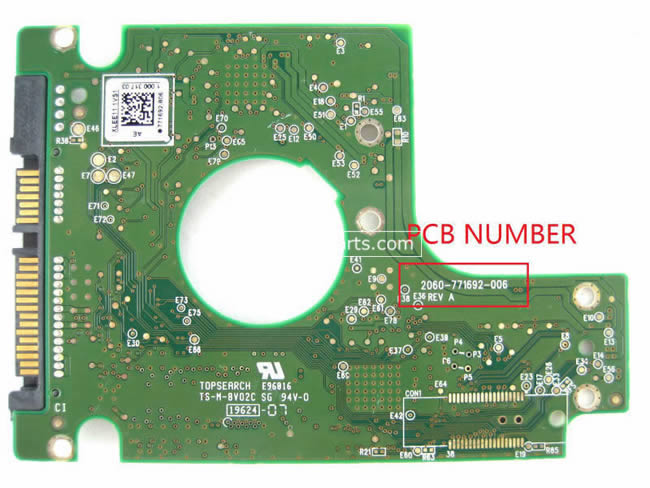 Western Digital WD2500BEKT Festplatte Platine 2060-771692-006