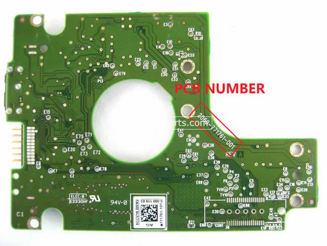 2060-771761-001 WD Festplatte Elektronik Platine PCB