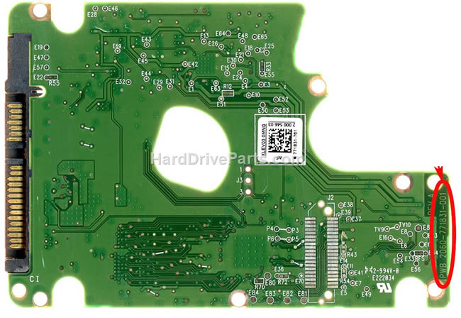 2060-771831-001 WD Festplatte Elektronik Platine