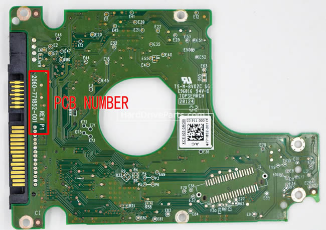 2060-771852-001 WD Festplatte Elektronik Platine PCB