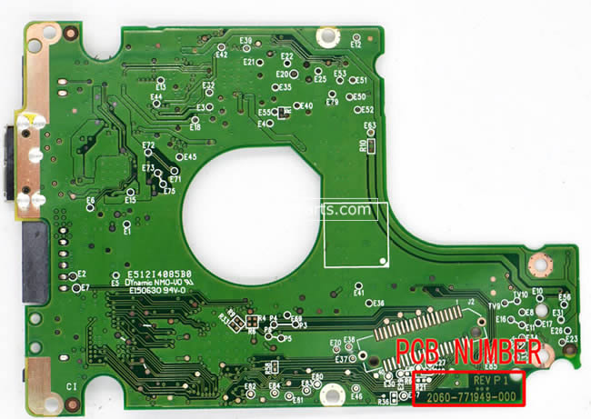 2060-771949-000 WD Festplatte Elektronik Platine PCB