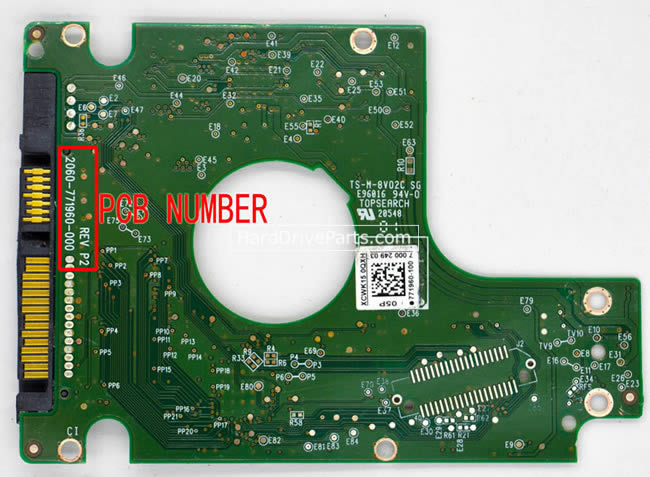 2060-771960-000 WD Festplatte Elektronik Platine PCB