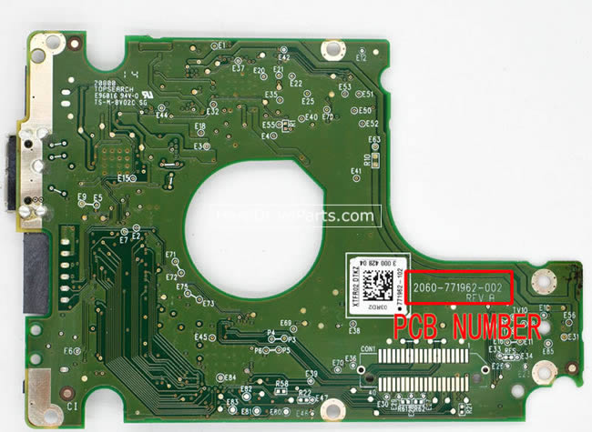 Western Digital WD7500BPVT Festplatte Platine 2060-771962-002