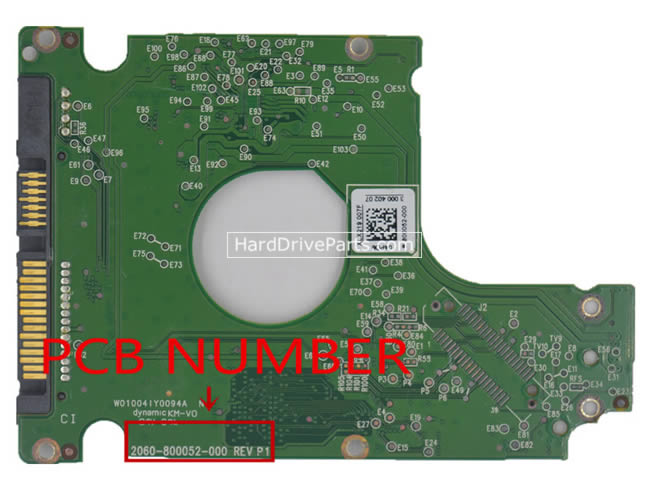 2060-800052-000 WD Festplatte Elektronik Platine PCB