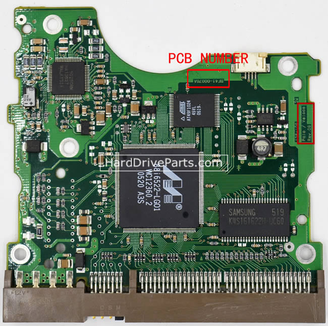 Samsung SP1203N Festplatte Elektronik Platine BF41-00076A