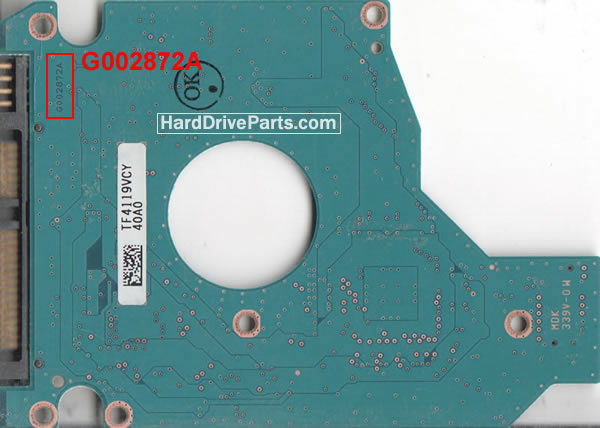 G002872A Toshiba Festplatte Elektronik Platine PCB - zum Schließen ins Bild klicken