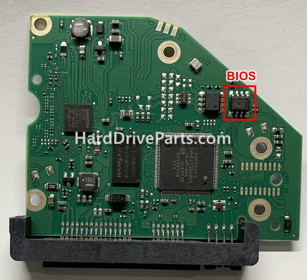 Bios-Chip austauschen 100849237 Seagate Festplatte Elektronik Platine PCB