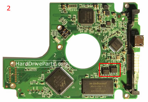 WD WD1600BMVV Festplatten Elektronik 2060-701675-004