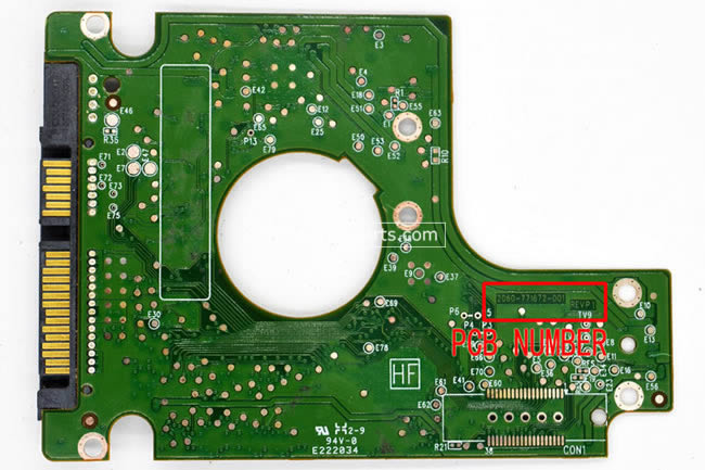 WD WD2500BVVT Festplatten Elektronik 2060-771672-001