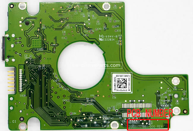 WD WD7500BMVW Festplatten Elektronik 2060-771961-000